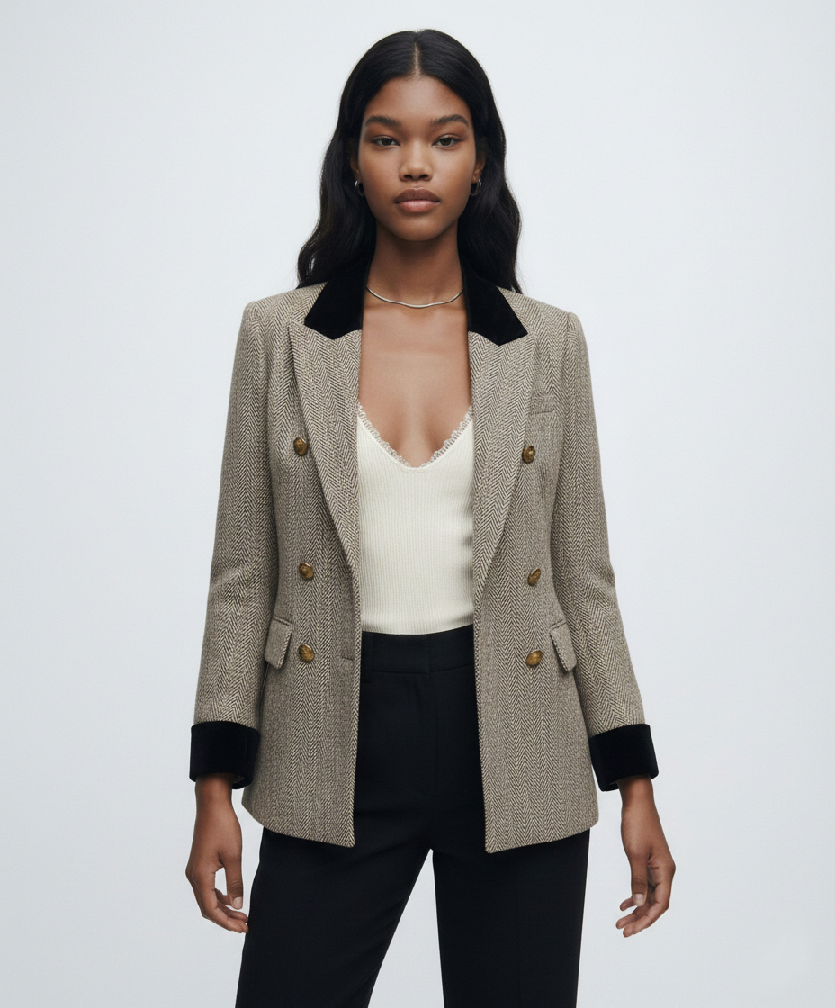 Casual Striped Suit Jacket