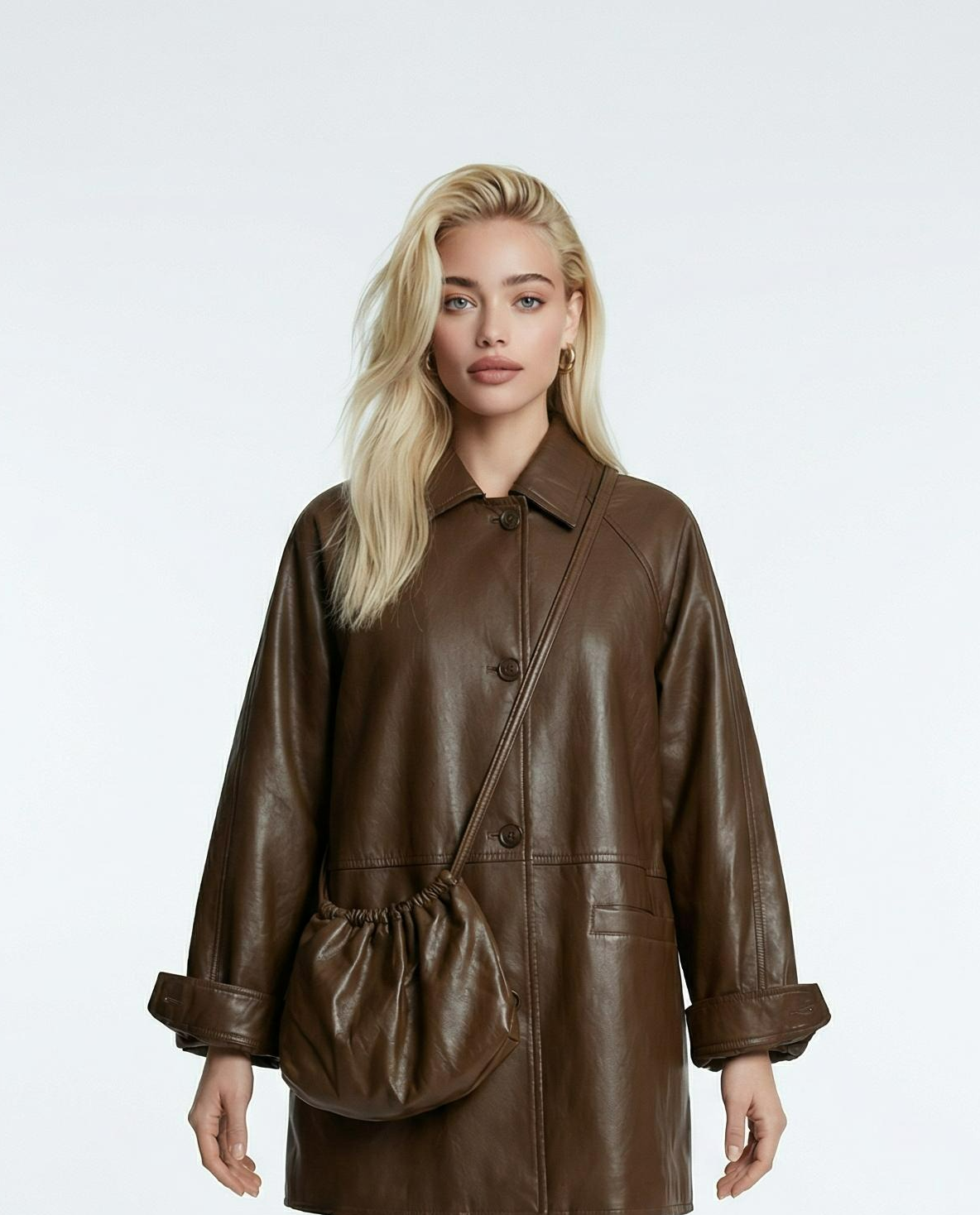 Women’s Premium Leather Jacket – Vintage Retro Belted Fit