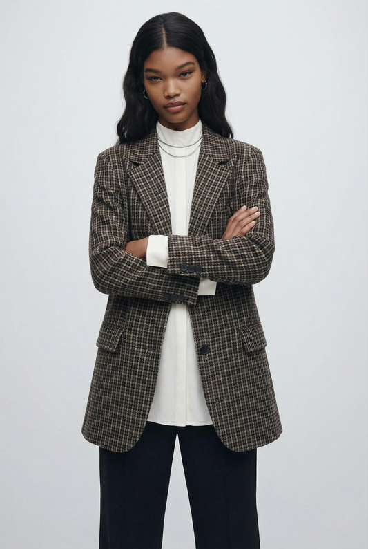 Women's Retro Lapel Single Breasted Coat